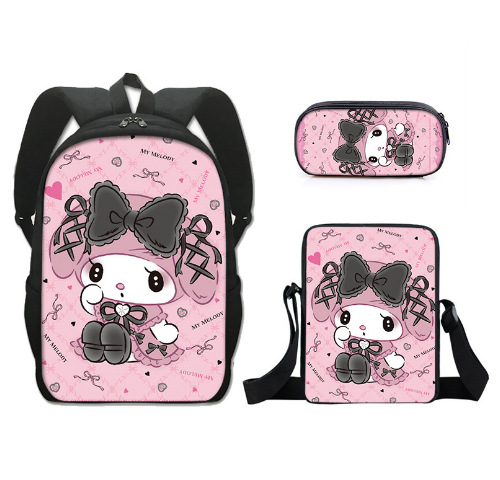 Directo de fábrica de dibujos animados mochila lápiz coolomi primaria y secundaria estudiantes de gran capacidad de impresión bolsa de tres piezas conjunto