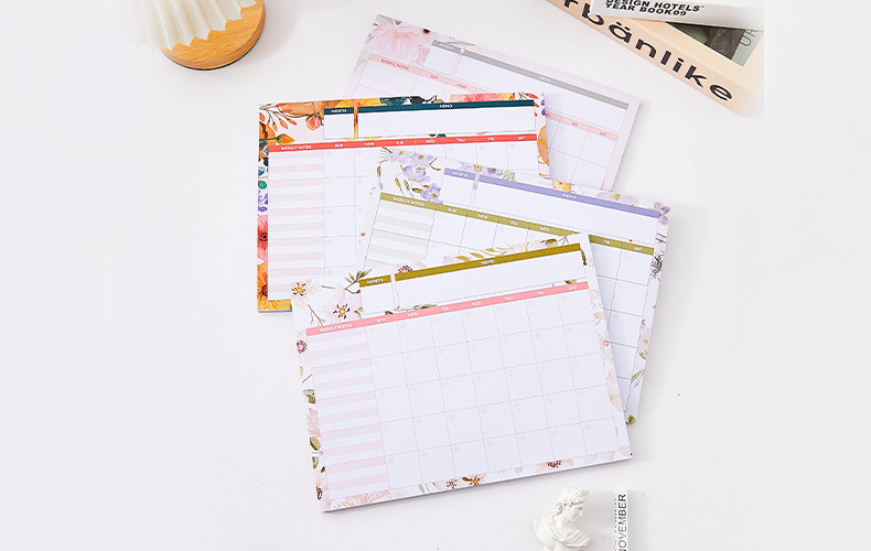 New Product Desk Calendar English Version Self-filling Planner Tearable Note Book Memo display picture 3