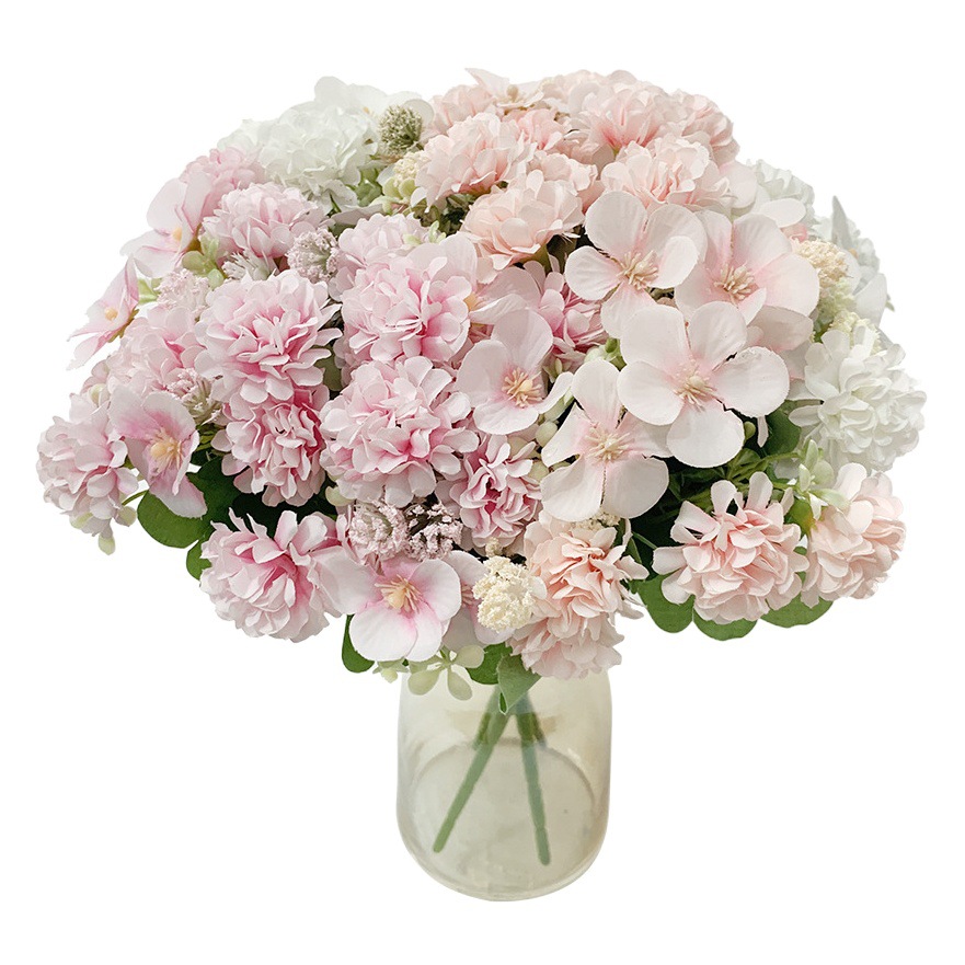 Mini bola crisantemo Bola de La Flor de la boda ramo de la boda accesorios de fotografía floral decoración del hogar flor artificial