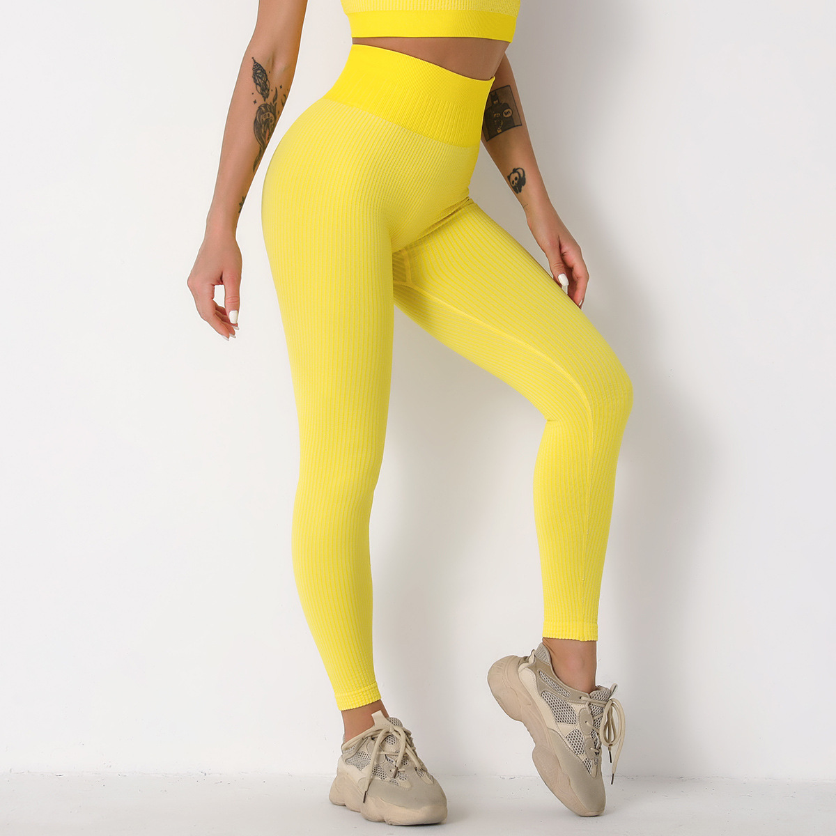 nihaostyle ropa al por mayor nuevos pantalones de yoga sin costuras NSNS66947