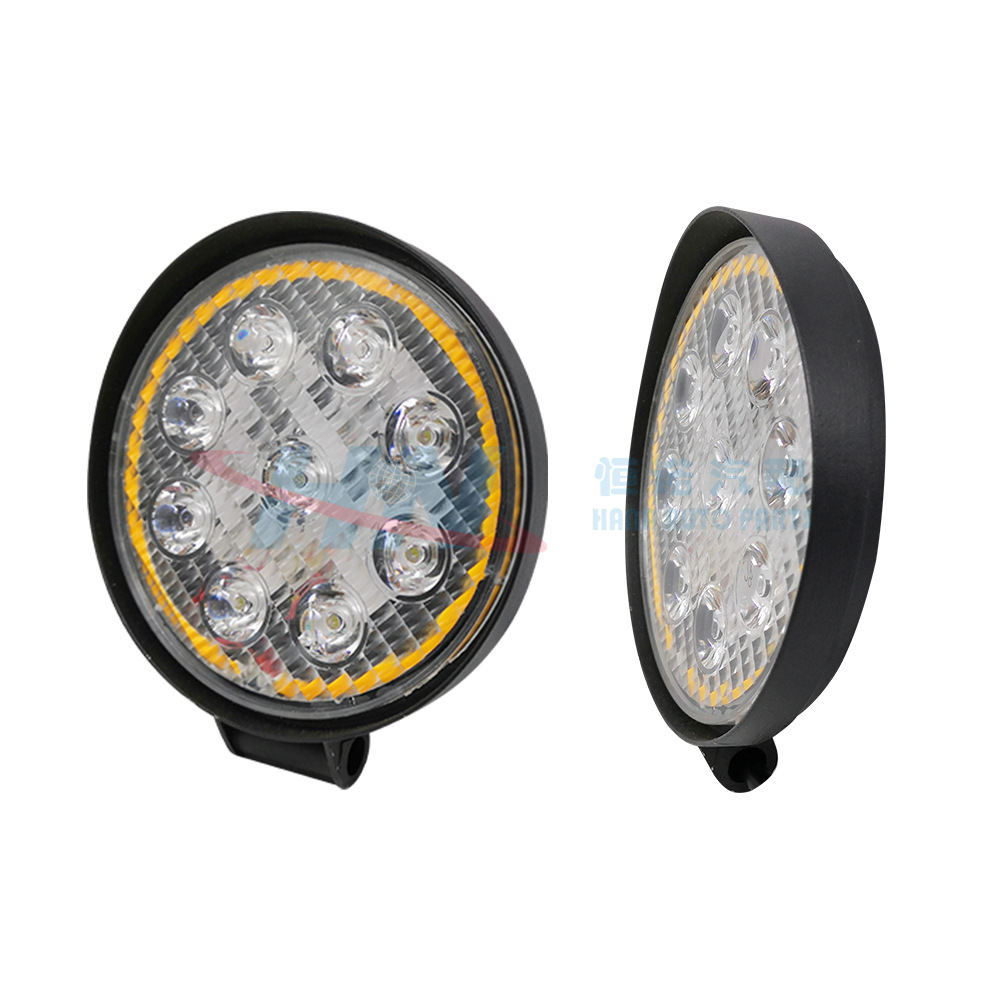 Luz DE TRABAJO redonda 9LED luz de trabajo camión coche luz de trabajo intermitente amarilla
