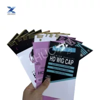 HDwigcap высококачественная сетка для волос с печатью логотипа на упаковке, держатель для карт, невидимая сетка для париков с высокой эластичностью