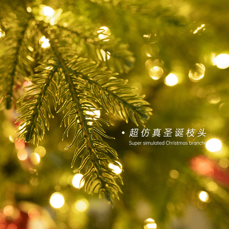 Gran árbol de Navidad decoración para el hogar rojo cifrado abeto adornos de árbol de Navidad 2025 nuevo árbol de Navidad diseño