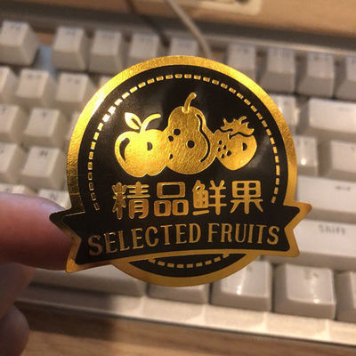 fruit currency label Sticker Gilding waterproof Self adhesive Trademark transparent Stick Seal Take-out food