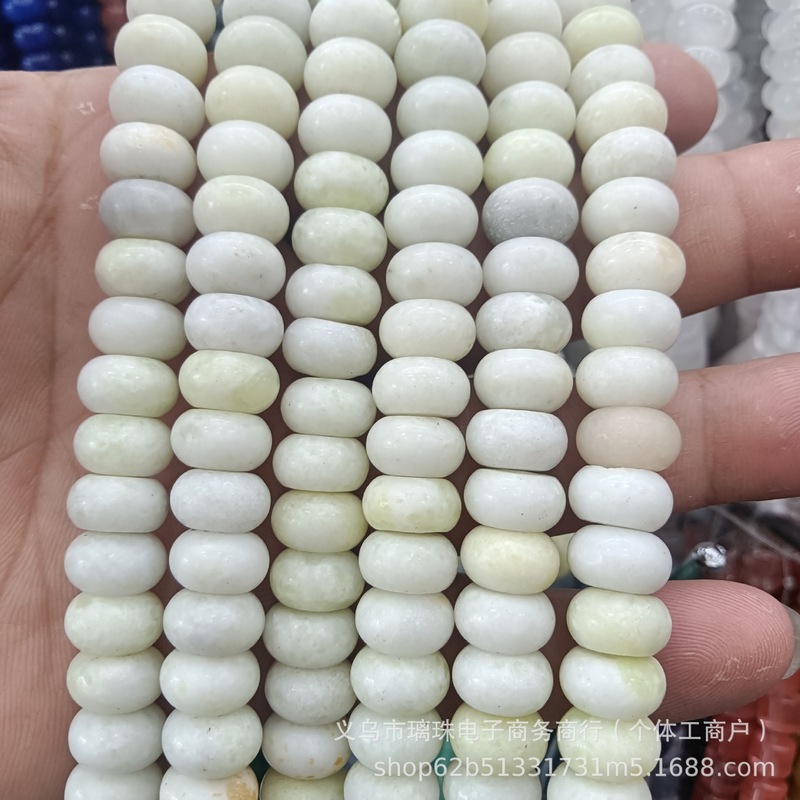 6x10mm天然石水晶玛瑙算盘珠隔片散珠串珠diy饰品手链项链配件批|undefined