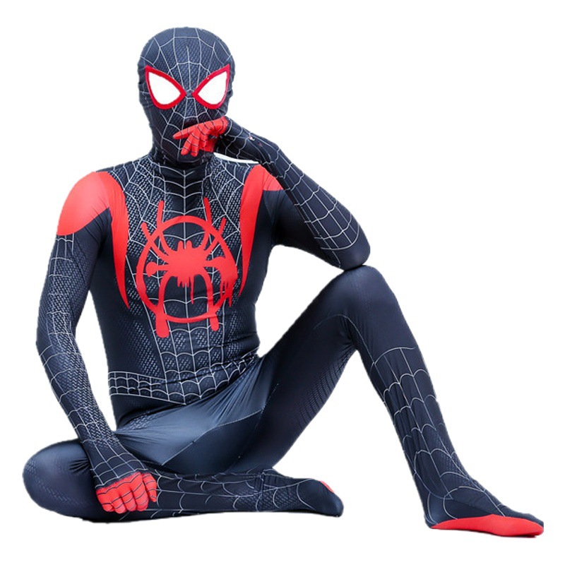 Halloween Spider-Man tights children's cosplay performance clothes little black miles hero costume
