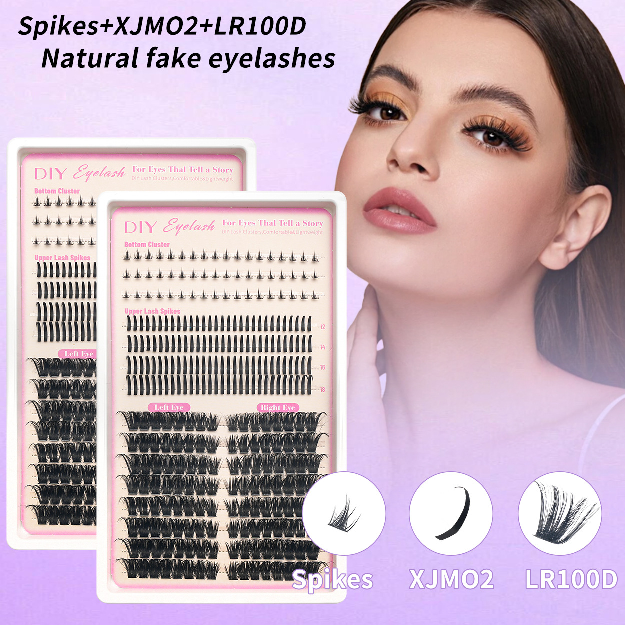 30D - 100D transfronterizos pestañas falsas de hadas bajo pestañas DIY Europa y América Amazon segmentación gradiente set de cabello