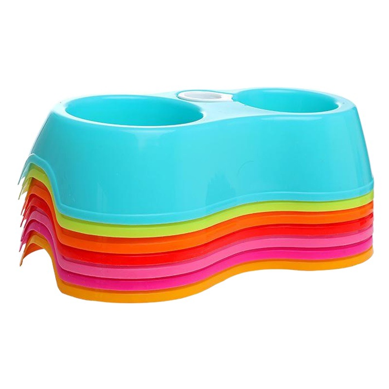 Tazón para perros tazón de fuente del gato suministros para mascotas tazón de comida para perros agua potable dispositivo automático antideslizante tazón doble tazón para perros Cat Bowl Pet Bowl