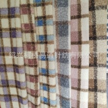 厂家现货秋冬加厚保暖印花小青新圈圈绒服装时尚绒布毛呢大衣面料