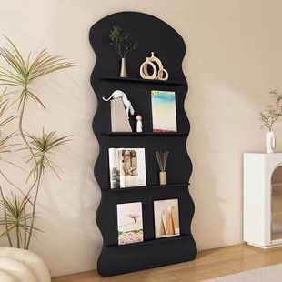 Internet Celebrity Magazine Rack Floor-to-Floor Ins Style Simple Creative Book and Newspaper Rack Bookshelf Newspaper Rack Decorative Magazine Storage Rack