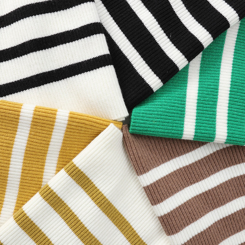 Machine washable, striped contrasting U-shaped collar, new spring and summer knitted suspenders for outer wear, versatile vest with girly feel for all seasons