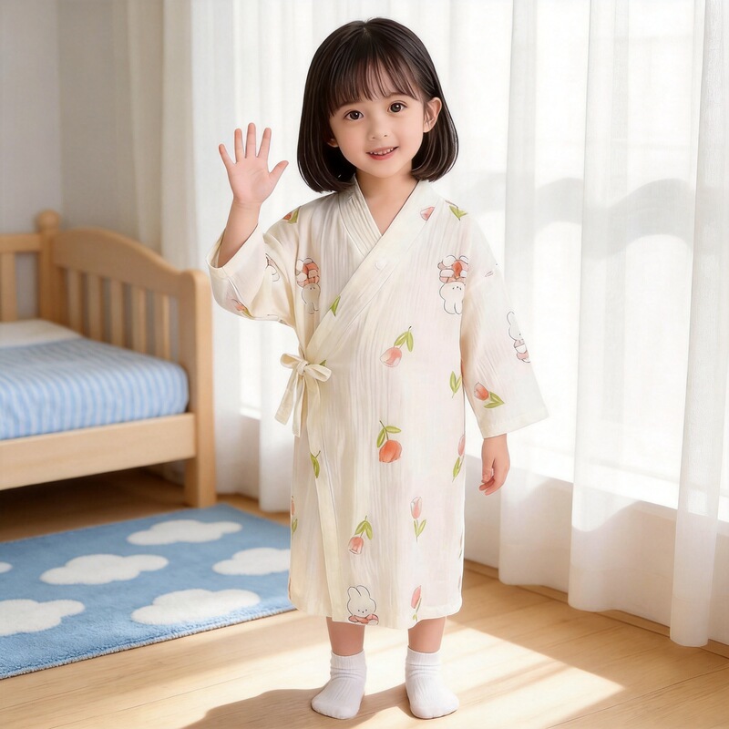Factory Wholesale Class a Gauze Cartoon Pattern Bathrobe Pure Cotton Children's All-Cotton Household Water-Absorbent Quick-Dry Summer Bathrobe Factory Wholesale Class a Gauze Cartoon Pattern Bathrobe Pure Cotton Children's All-Cotton Household Water-Absorbent Quick-Dry Summer Bathrobe