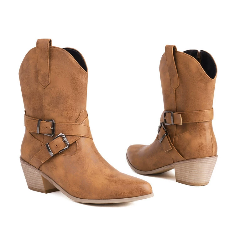 (Cross-border trading), belt, buckle, low boots, plus size