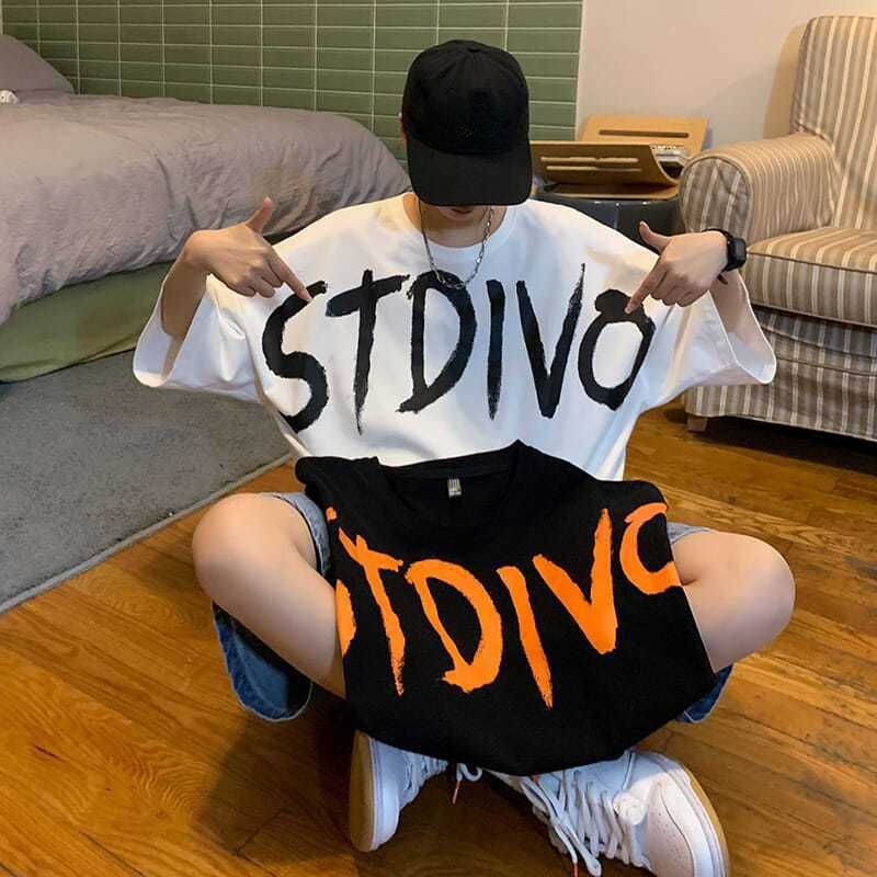 Cotton summer trend short sleeve T-shirt hip-hop style for students