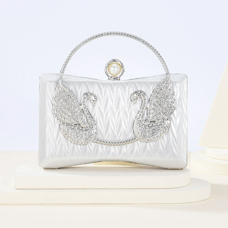 Плечевая сумка Swan из экокожи, европейский стиль, клатч с лебедями, 18,5×6×15,5 см