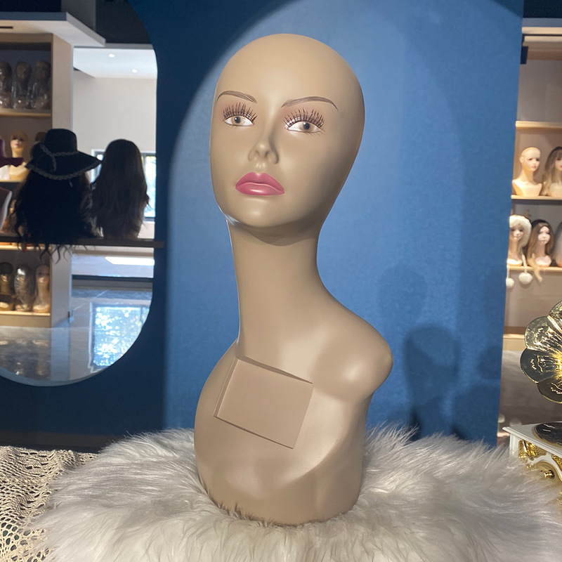 特価在庫一掃かつら頭モデルmannequin headモデル女性高首PEモデル頭撮影展示道具|undefined