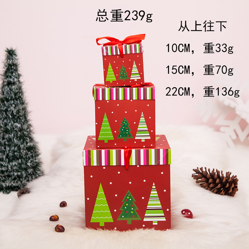 クリスマス装飾品クリスマス積み上げギフトボックスデパートスーパーのショーウインドー装飾雰囲気配置紙ギフトボックス|undefined