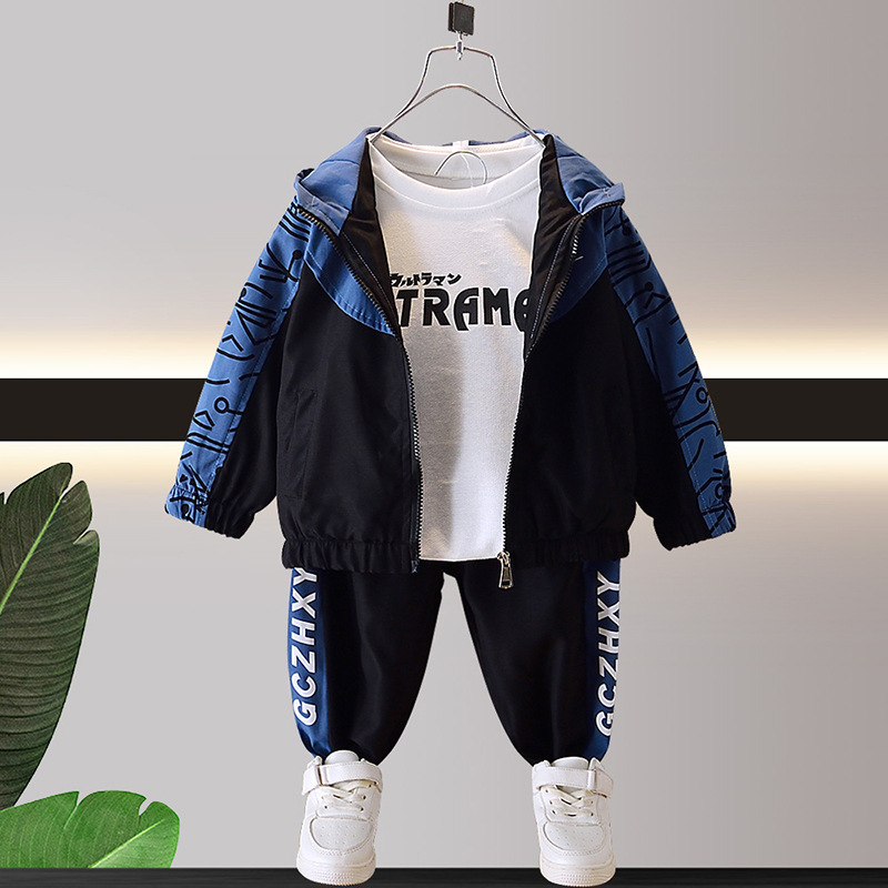 Børnesæt Forår 2023 Ny Mid Drenge Efterår Sportstøj Trendy og Flot_voghion.com