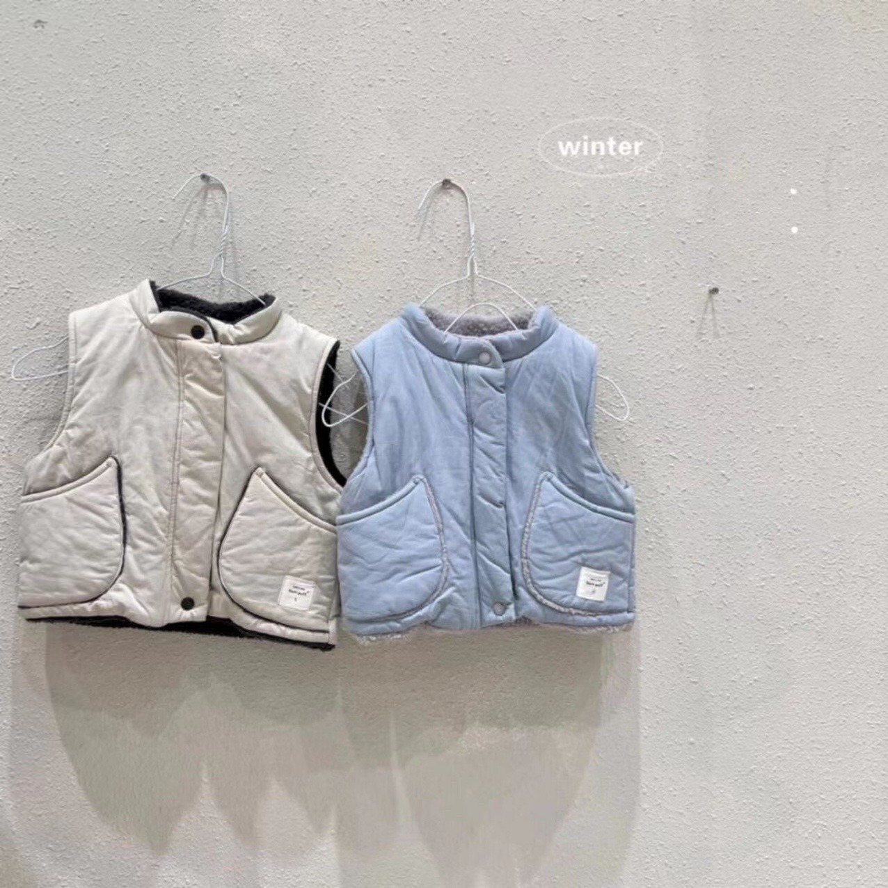 Bebé engrosada ropa de abrigo chaleco Bebé Ropa de salida ropa de otoño e invierno estilo coreano ropa para niños bebé Chaleco de algodón crudo