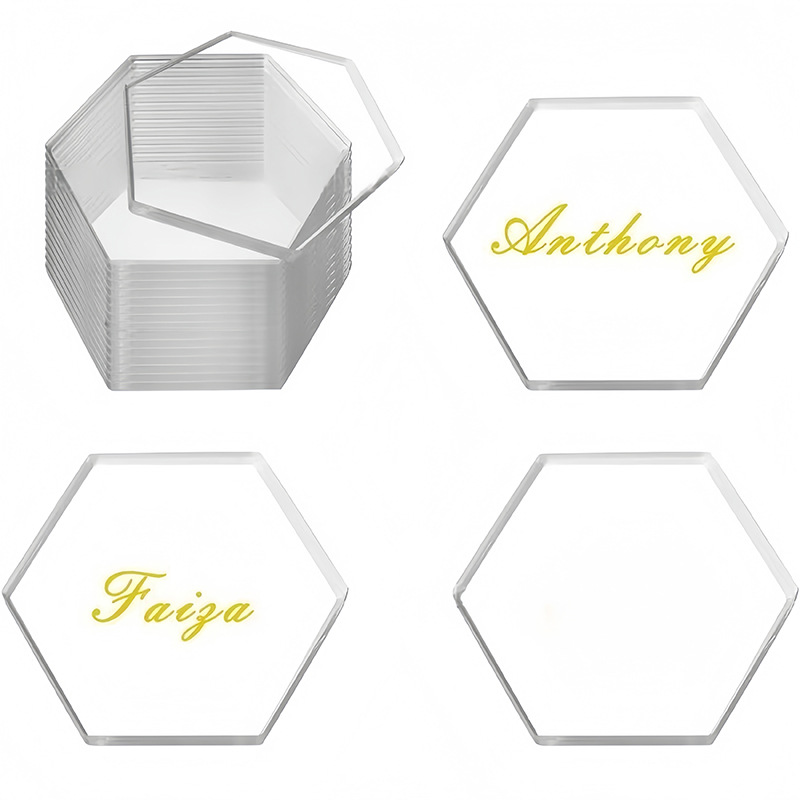 透明亚克力冰箱贴diy手工桌牌空白餐桌席位卡立牌桌卡亚克力片E18