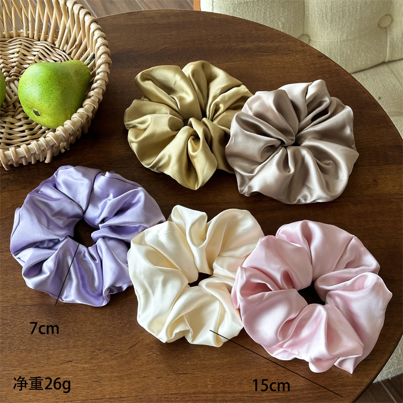 29g Weight Hair Tie Hair Accessories Type 1 Piece Quantity Casual, Holiday, Street Occasion satin Material Solid Color Pattern All Seasons Season Women's Gender Elegant, Lady, Advanced Sense Style Elegant Lady Advanced Sense Women's Solid Color Satin Hair Tie 1
