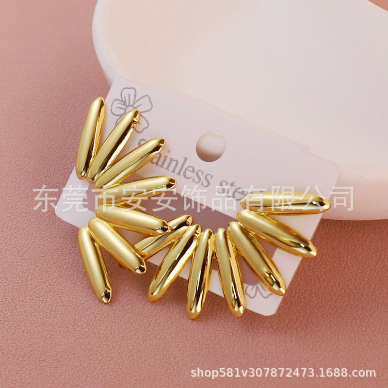 复古法式经典图案爱心耳钉约会礼物优雅轻奢高级感简约钛钢饰品女|undefined