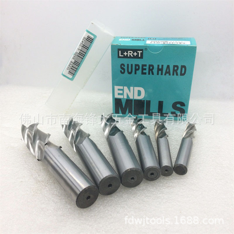 LRT全磨高速钢铣刀 高速钢HSS铣刀 4刃白钢直柄立铣刀