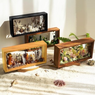 Three-Dimensional Hollow Dried Flower Photo Frame Table DIY Handmade Gift Eternal Flower Preservation Box Rose Specimen Frame
