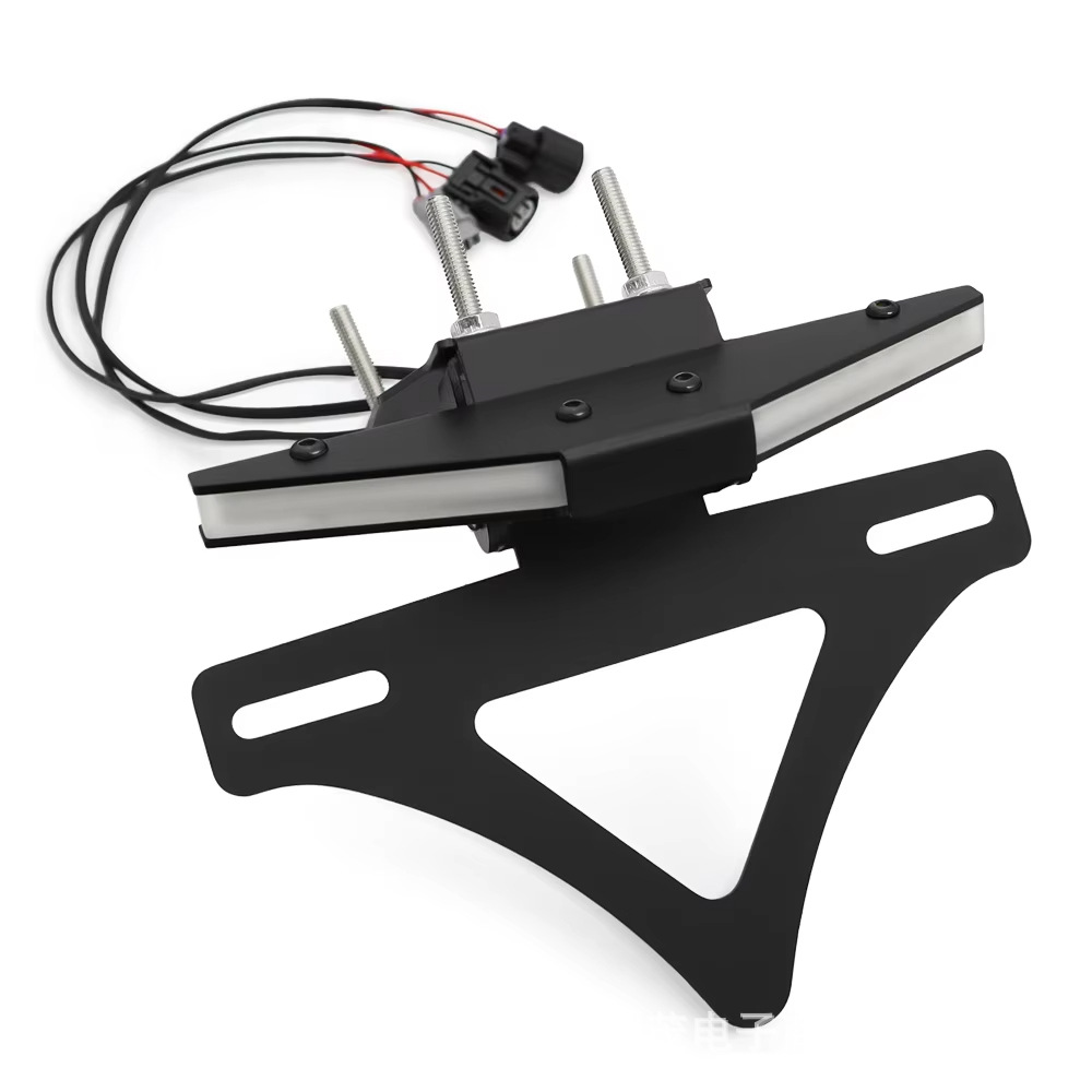 Suitable for Kawasaki Z900 2025-2026, short tail license plate with adjustable LED turn signal integrated design
