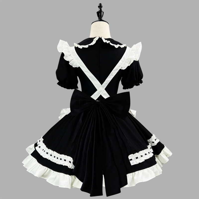新型クロスボーダー白黒かわいいソフト妹メイドlolitaワンピース|undefined