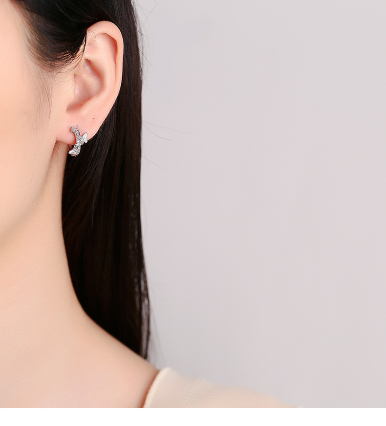 2g Weight 925 Sterling Silver Ear Needle Material Earrings Classification 1 Pair Quantity 1 Pair 925 Sterling Silver 925 Sterling Silver Earrings Butterfly Earrings