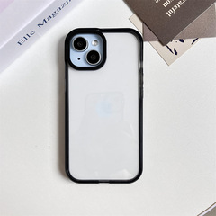 高品質 1.5 メートル透明黒エッジアクリルハード Apple 16 携帯電話ケース iphone15 卸売カスタマイズ