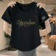 Leak-picking ~ Tailan Big Brand Label Cutting Counter Withdraws Foreign Trade New Korean Short-sleeved Irregular Top T-shirt Women