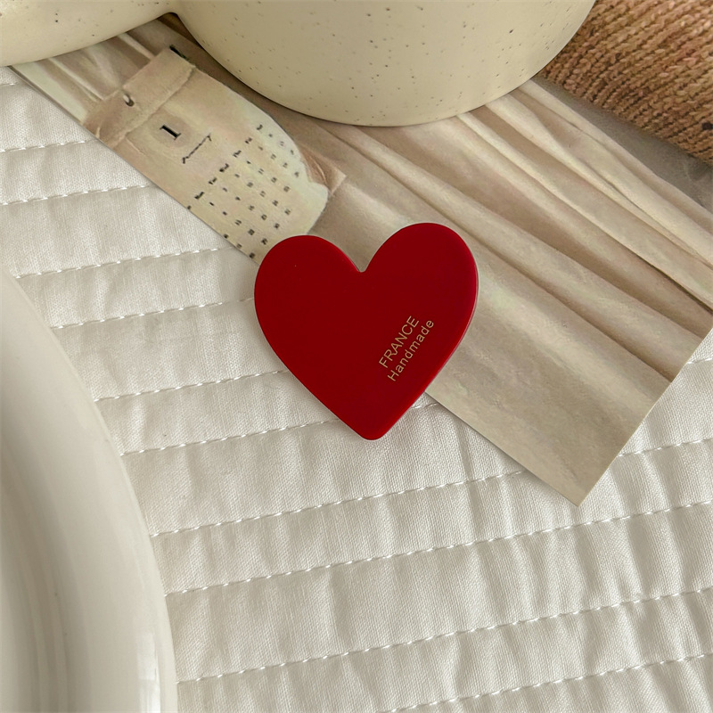 10g Weight Hair Clip Hair Accessories Type 1 Piece Quantity Daily Occasion Acetic acid sheets Material Heart Shape Pattern All Seasons Season Women's Gender Cute, Simple Style Style Cute Simple Style Women's Heart Shape Acetic Acid Sheets Hair Clip 17