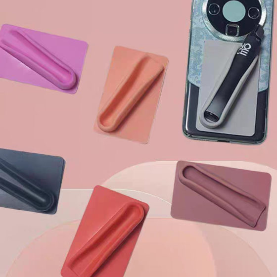 Cross-Border New Silicone Lipstick Holder with Adhesive Phone Holder on the Back, Lipstick Holder, Same Model as Hailey, in Stock