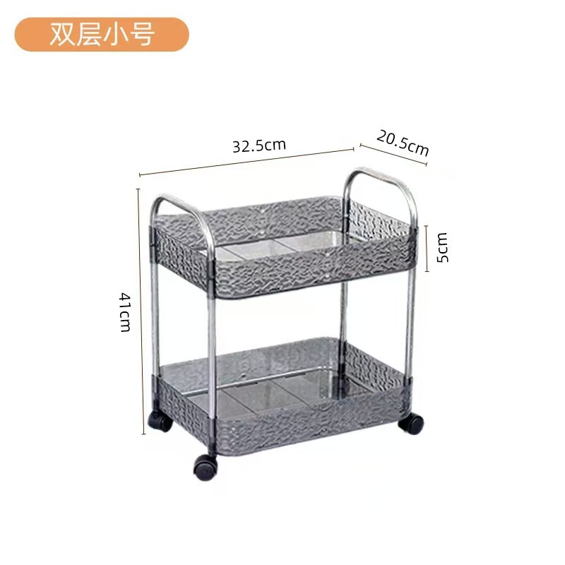 인기 판매 2층 • 투명 검정색 [*중형*도르래*4] 다양한 보관 가능