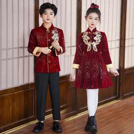 元旦儿童合唱演出服团体表演服小学生钢琴歌词比赛主持人礼服