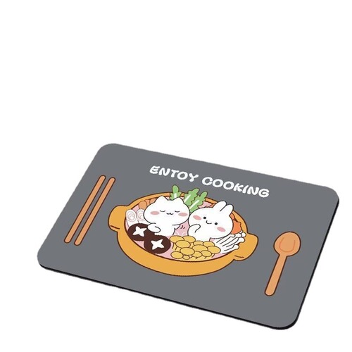 Kitchen countertop drip mat, sink mat, diatomite cup mat, bathroom sink mat, water-absorbent mat, coffee table mat, dining table mat