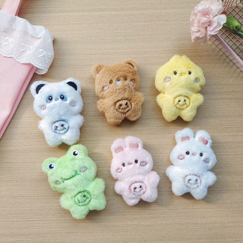 漫画ぬいぐるみ動物ヘッド人形アクセサリーかわいいクマウサギカエル人形装飾ブローチアクセサリー卸売|undefined