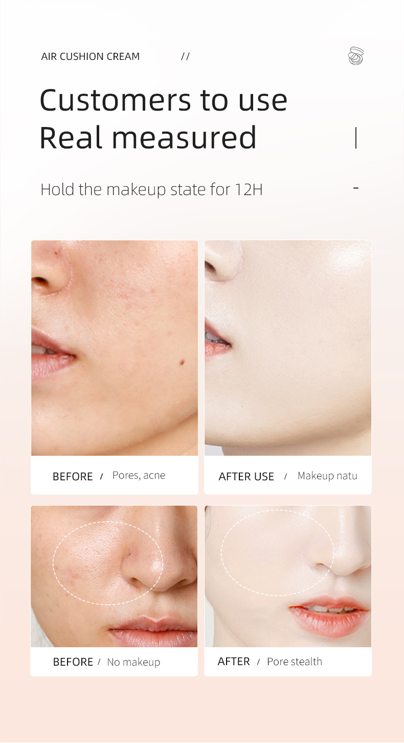 Fond de machiaj Pudaier, corector rezistent la apă cu miere, pudră pentru controlul sebumului_voghion.com