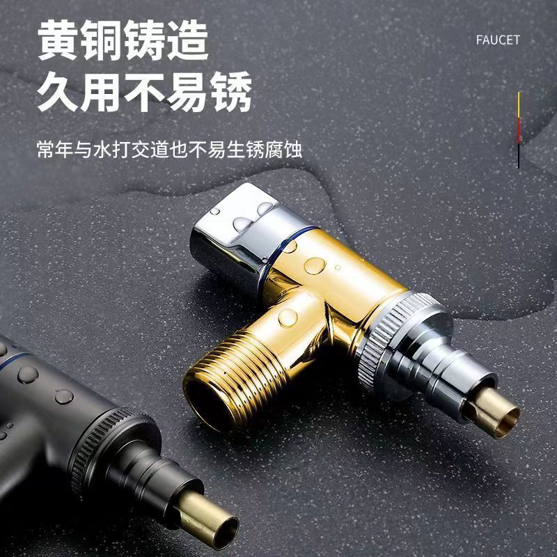 全铜洗衣机4分螺纹水龙头止水阀卡扣式滚筒水嘴接头电热水龙头