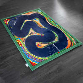 加厚卡通儿童房游戏地毯防滑跑道地垫记忆海棉珊瑚绒Tatami Mat