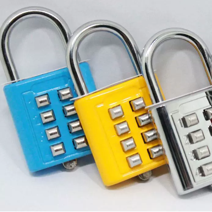 按键密码锁 锌合金锁 宿舍健身房行李箱锁家用 防水防盗 迷你可爱