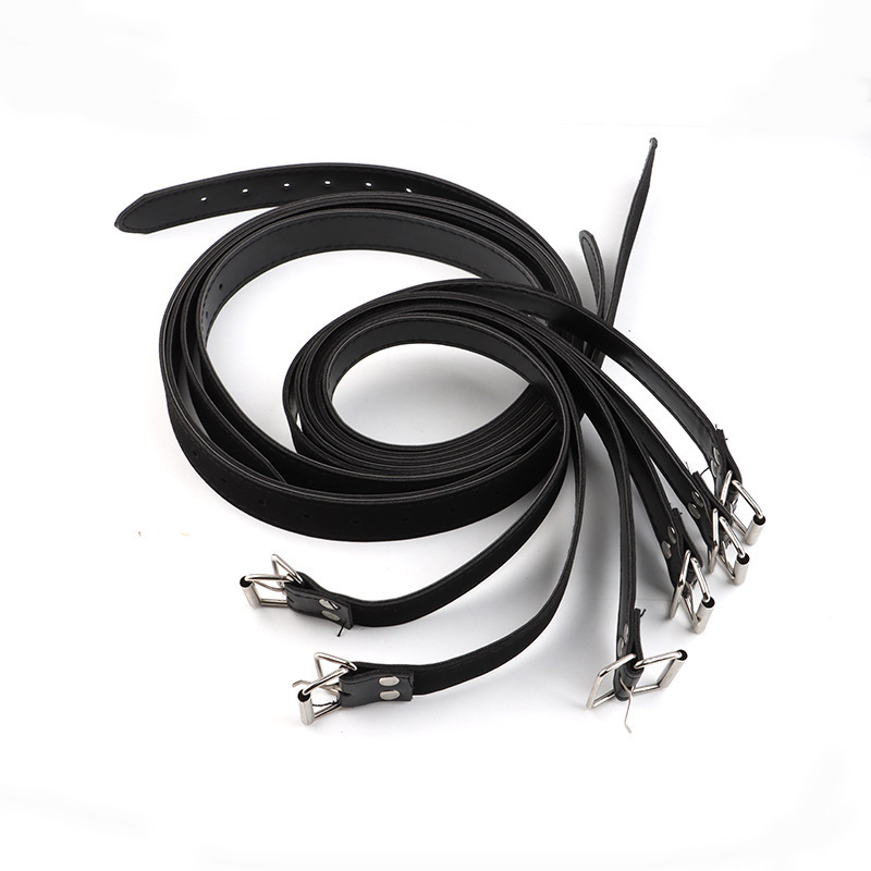 Leather Restraint Strap Set, 7-Piece Bondage Kit with Split-Leg Straps — detail image 4