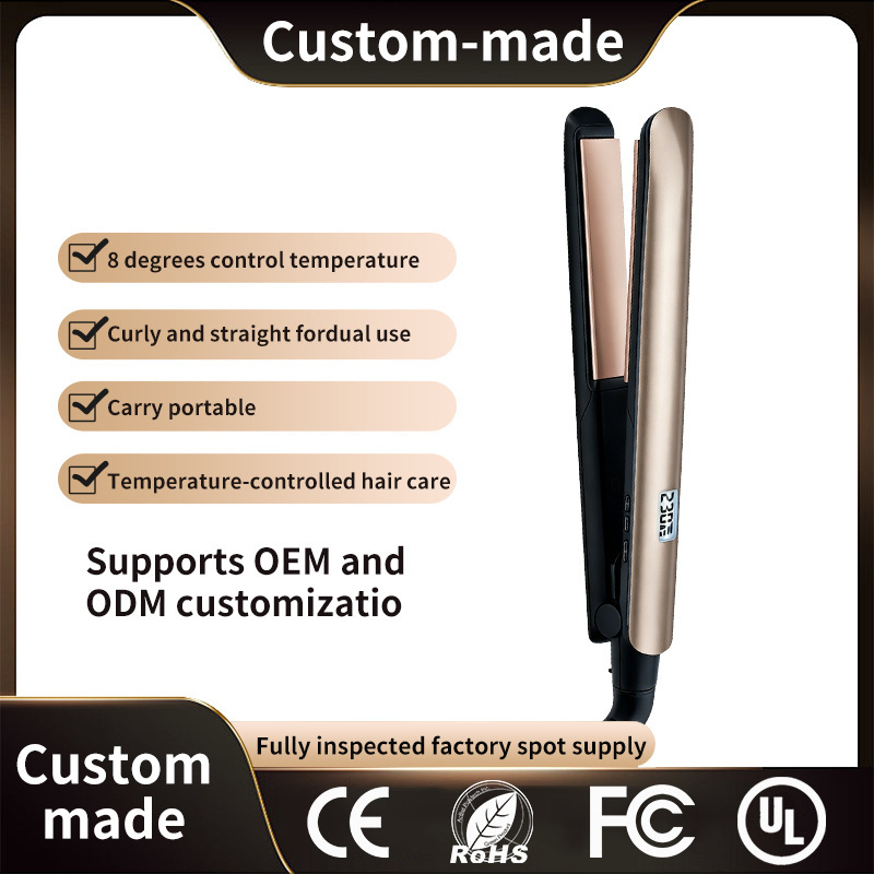 Cross-border LCD display hair straightener with temperature control, multifunctional curling wand, dual-use straightening and curling hair care straightener Cross-border LCD display hair straightener with temperature control, multifunctional curling wand, dual-use straightening and curling hair care straightener