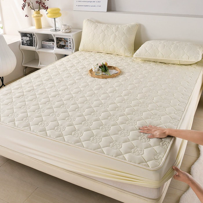 Quilted Waterproof Mattress Protector Sheet, Double/200–220 cm, Pillowcase Option, Soft