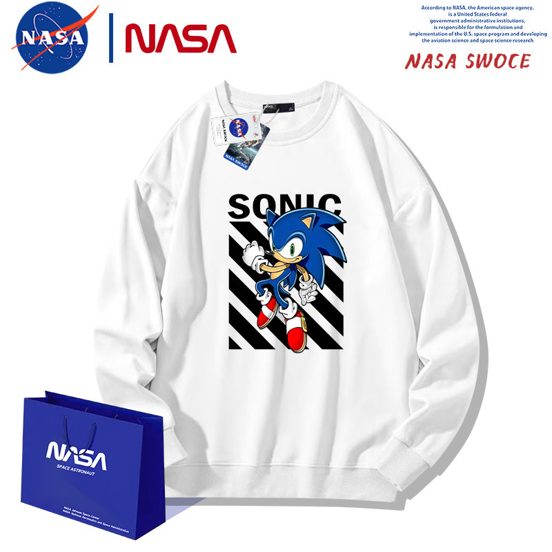 Hedgehog Sonic round neck pullover sweater men's and women's autumn youth fashion brand loose drop shoulder coat top Hedgehog Sonic round neck pullover sweater men's and women's autumn youth fashion brand loose drop shoulder coat top