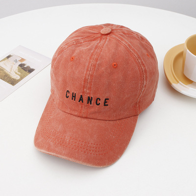 Chapeau délavé neuf et usé pour enfants, style de baseball rétro avec lettres de rue brodées, couples masculins et féminins, pare-soleil et crème solaire, chapeau en langue de canard_voghion.com