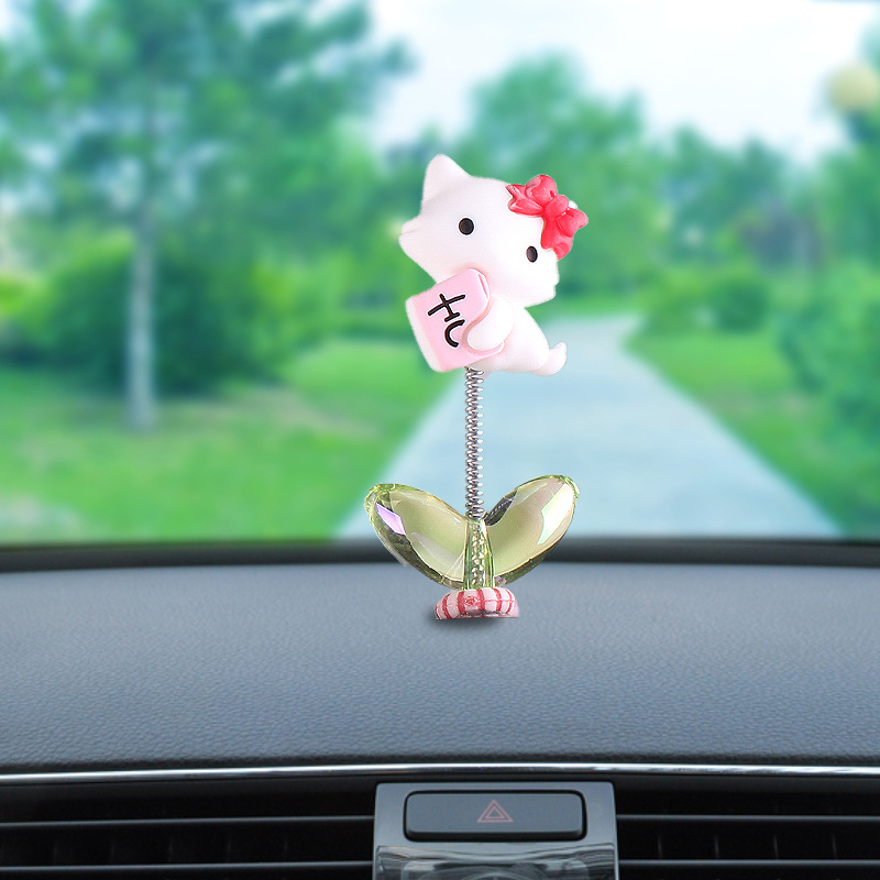 Coche rico lindo consola espejo retrovisor oscilante decoración de automóvil texto de automóvil Mahjong decoración