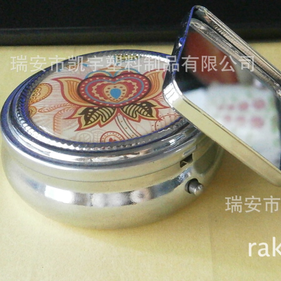 圆形金属药盒m 单格两格三格金属药盒 随身药盒 广告药盒